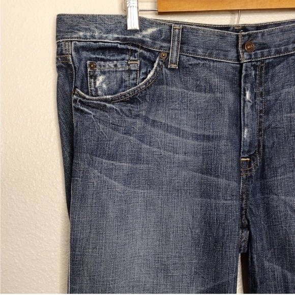 7 For All Mankind A Pkt Boot Cut Distressed Jeans - Picture 5 of 13